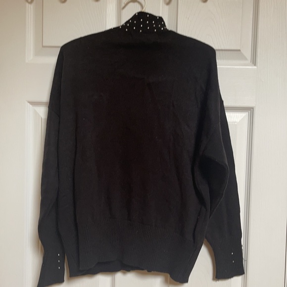 Milano black medium pearl turtleneck sweater - Picture 5 of 5